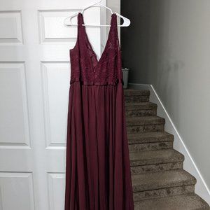 morilee madeline gardner bridesmaid dress bordeaux red 714